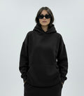 Black Essential Boxy Fit Hoodie