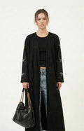 Black Suede Bow Kaftan